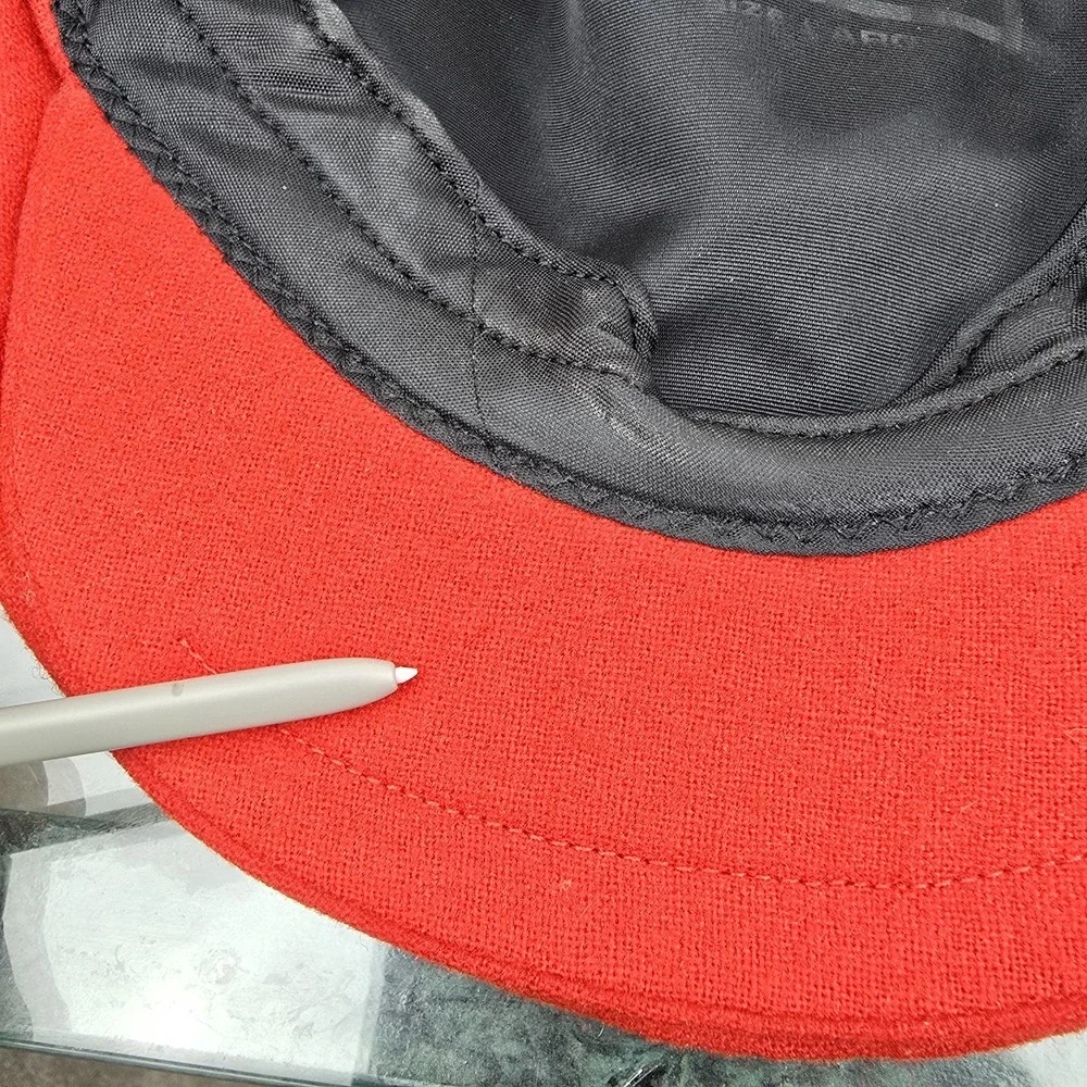 Vintage Pendleton Red Newsboy Cabbie Wool Ivy Flat Cap Hat USA‎ Made Size Large